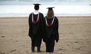 A Male and female graduate