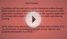 SBI Probationary Officers PO Recruitment 2062 Vacancy